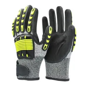 Cut-resistant Gloves, Anti-collision Strips Gloves, Safety Gloves for Oil Drilling & Mining Operations, Mechanical Vibration and Collision Protective Gloves