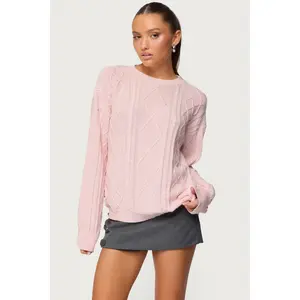 Jessy Cable Knit Oversized Sweater