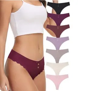 LEVAO 7 pack Seamless Thongs for Women No Show Panties Underwear Invisible Underpants S-XL