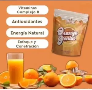 Orange genius Juice Beverage 30 Servings of Natural Ingredients and Concentracion-Ideal for Healthy Living-Vitamin,Fruit