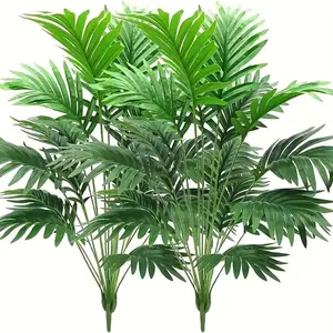 2-Pack Artificial Large Palm Trees, 2.69 Feet, Realistic Touch, Indoor Outdoor Decor, Perfect for Home Garden Office, Plastic Material Decorative