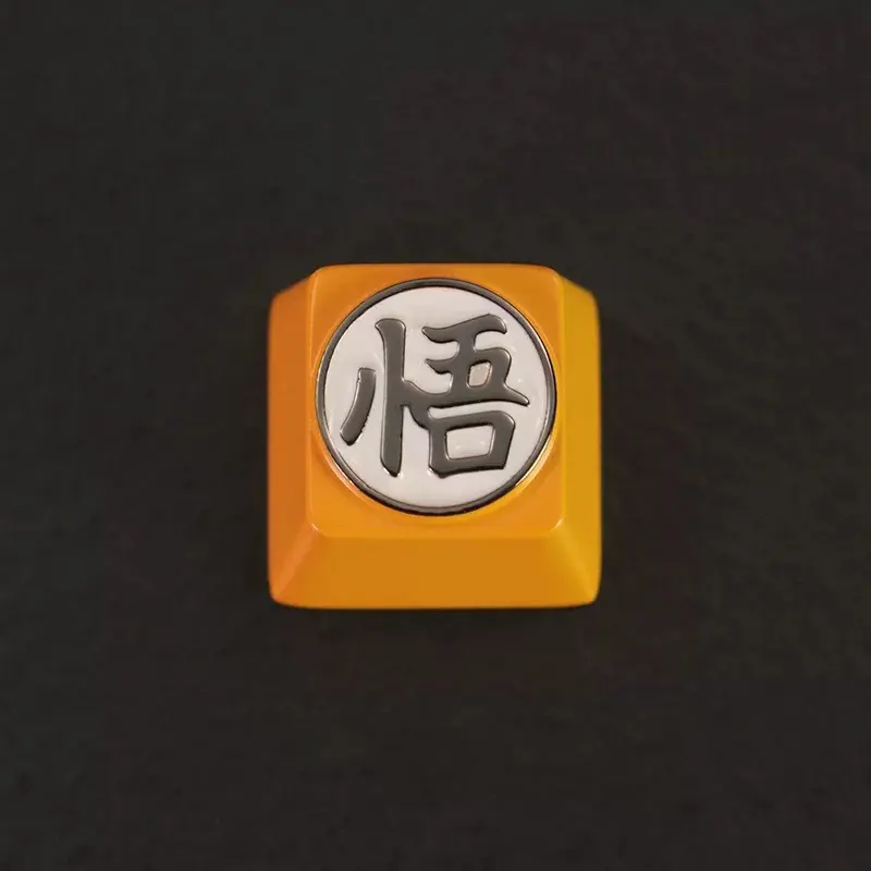 Orange Metal Keycap with "Go" Symbol | Super Saiyan Inspired Anime Keycap | Custom Zinc Alloy Esc Key