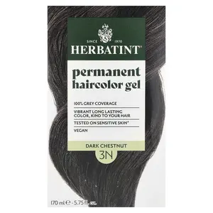 Herbatint Permanent Haircolor Gel, 3N Dark Chestnut, 5.75 fl oz (170 ml)