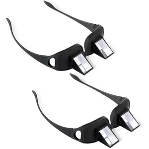 Lazy Spectacles Horizontal Glasses Bed Prism Glasses High Definition Glasses for Reading in Bed Man Woman(Large)