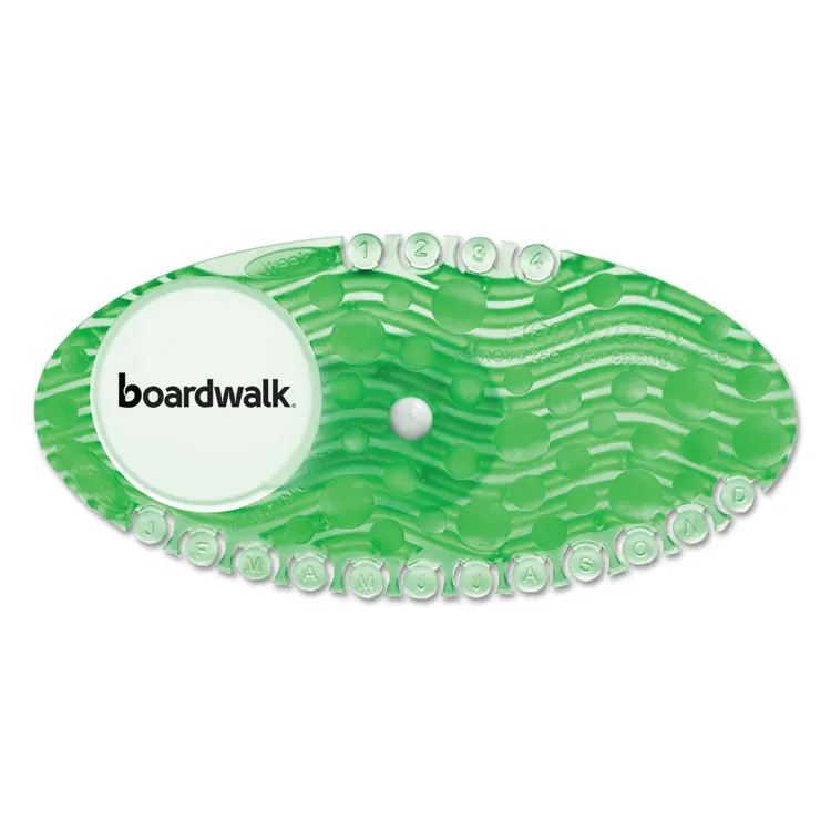 Boardwalk BWKCURVECMECT Curve Air Freshener - Cucumber Melon Scent, Green Fragrance - 10 per Box, 6 Boxes per Case