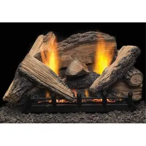 Majestic  24 in. Stony Creek Refractory Log Set for Natural Blaze VF Burner - 11 Piece