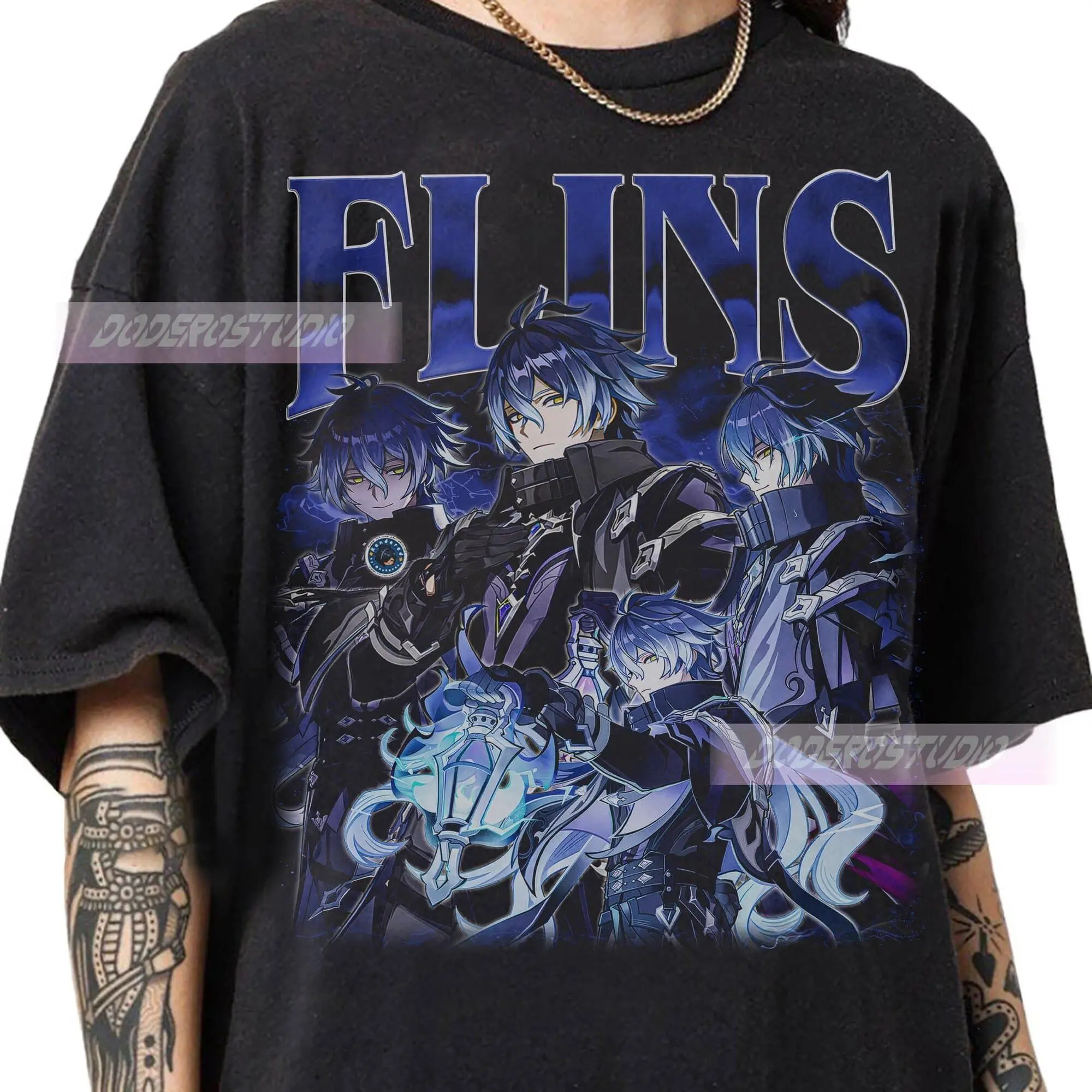 Limited Flins Genshin Vintage TShirt Gift For Fan