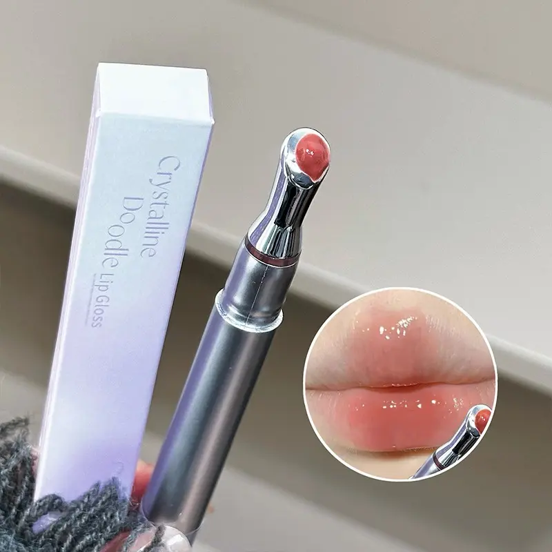 Plumping Lip Gloss with Metal Applicator, infused with moisturizing and hydrating formula, lightweight texture, high-shine Glossy glass finish, long-lasting non-transferable, ideal for lip plumping and daily lip care, Lip Plumpers