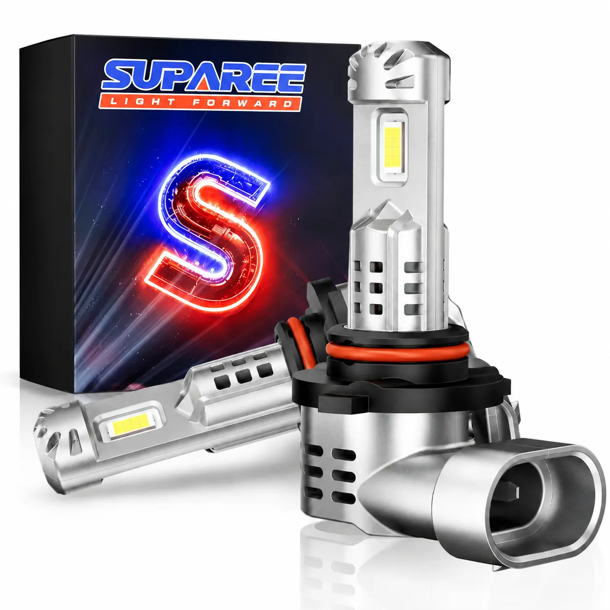 SUPAREE 9005 HB3 LED Headlight Bulbs, 20000LM Ultra Bright 6500K Cool White, 5-Min Plug & Play Installation, Built-In Cooling Fan, 50,000+ Hours Lifespan, Compatible with Toyota Ford Chevrolet Jeep