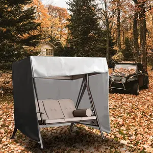 Outdoor Swing Cover Garden Terrace Courtyard Hanging Chair Cover - Use this durable cover to protect your outdoor swing - Suitable for 3-seat swings!