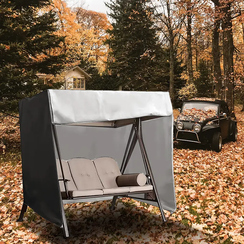 Outdoor Swing Cover Garden Terrace Courtyard Hanging Chair Cover - Use this durable cover to protect your outdoor swing - Suitable for 3-seat swings!