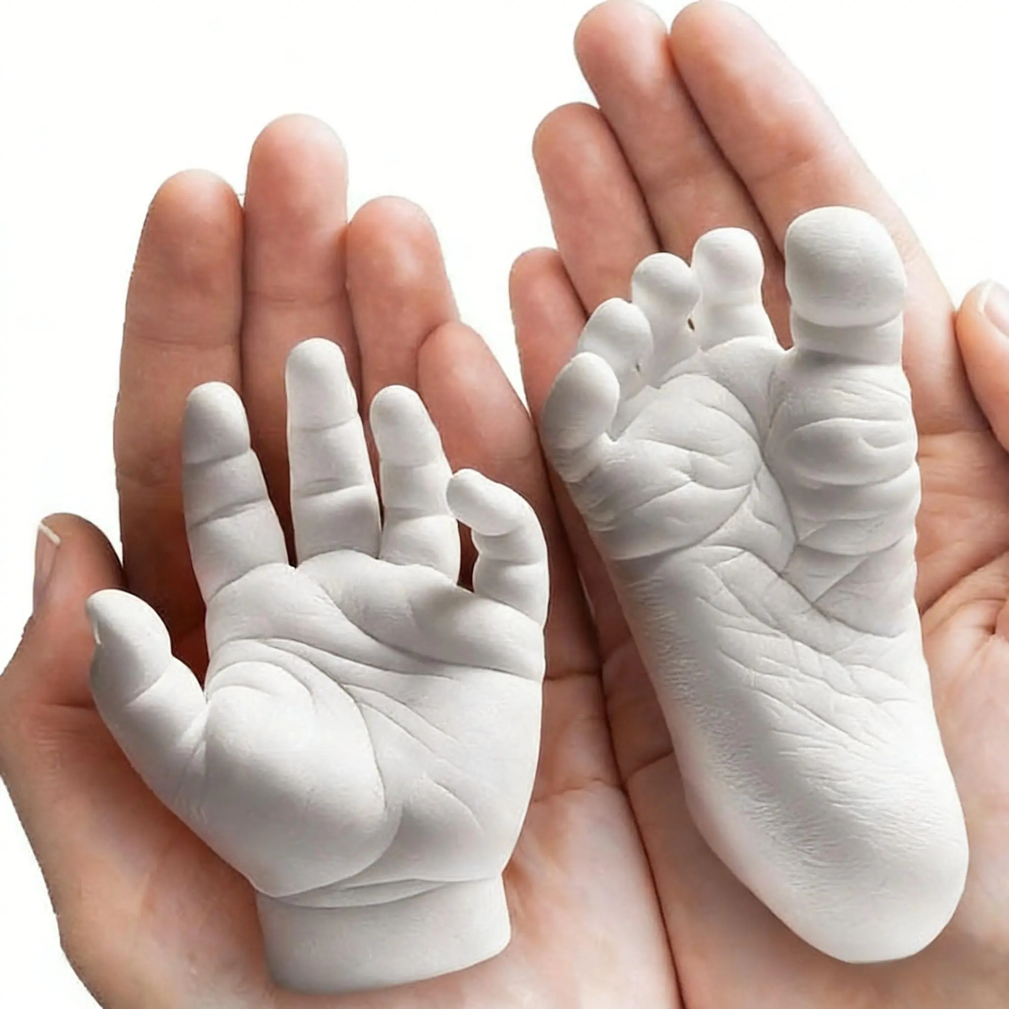 Baby Newborn Hand Foot Mold Kit, Safe DIY Clay Set, Capture Baby Moments, First Birthday Gift for New Parents, Keepsake Memorial Gift