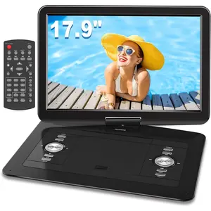 17.9" Portable DVD Player with 15.4" Large  Swivel Screen, 6 Hours Rechargeable , DVD Player Portable Support MP4, MKV Video & USB/SD Card/Sync TV, High Volume Speaker,  Regions