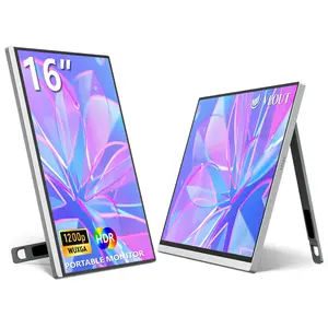 Veout V1 16 Inch Portable Fast IPS Monitor 1920×1200p, USB-C & HDMI Gaming Display, Ultra Slim 0.3 Inch, Perfect for Travel & Office