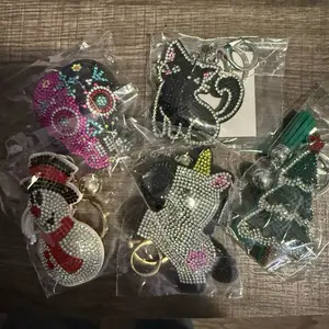Bling Keychain - Assorted Designs with Rhinestones and Beads for Stylish Accessories