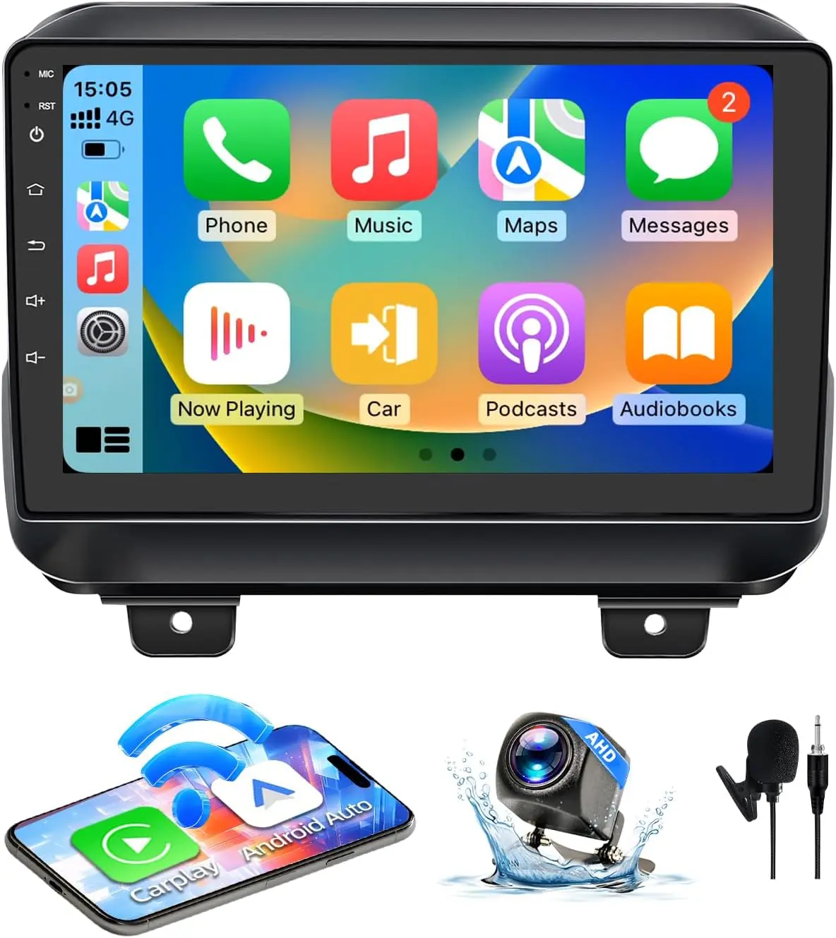Binize Android 13 Car Stereo for Jeep Wrangler JL 2018 2019 2020 2021, Jeep Gladiator JT 2020 2021, 9 Inch Touch Screen Head Unit, Wireless CarPlay & Android Auto, 2.4G+5G Dual-Band WiFi, GPS Navigation, Bluetooth, Mirror Link, SWC
