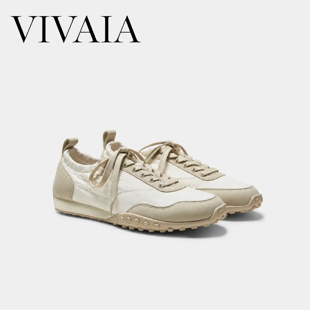 VIVAIA Women's Fashion Retro Sneakers in Recycled Nylon, Lightweight Casual Lace-Up Shoes, Machine Washable, Cushioned Insole, Sneakers For Women Streetwear Shoes, Casual Commuter Shoes, Travel Shoes, Fall sneakers (Lexi), tiktokshopbacktoschool  Trainer