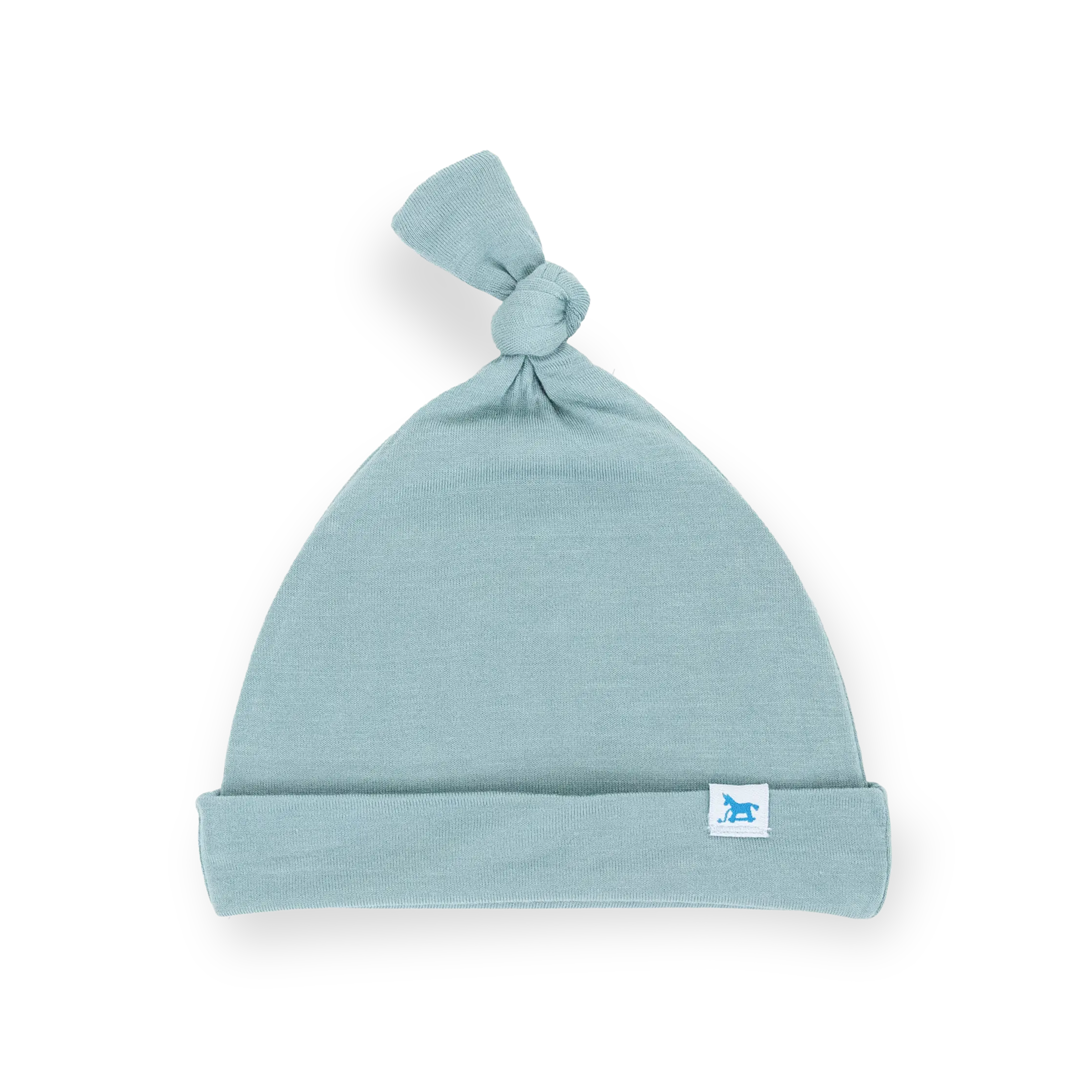 Newborn Knitting Beanie - Harbor Print, Buttery Soft Stretch Viscose Top Knot Warm Hat, Adjustable Nursery Accessory, Swaddle Blankets Compatible, Cold Wash Only, Tumble Dry Safe