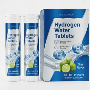 Hydrogen Water Tablets – Antioxidant Boost & Hydration Support – Instant Dissolve Effervescent Tablets with Refreshing Lime Flavor – Caffeine-Free Cellular Hydration – Dietary Supplement for Daily Wellness – 100 Tablets
