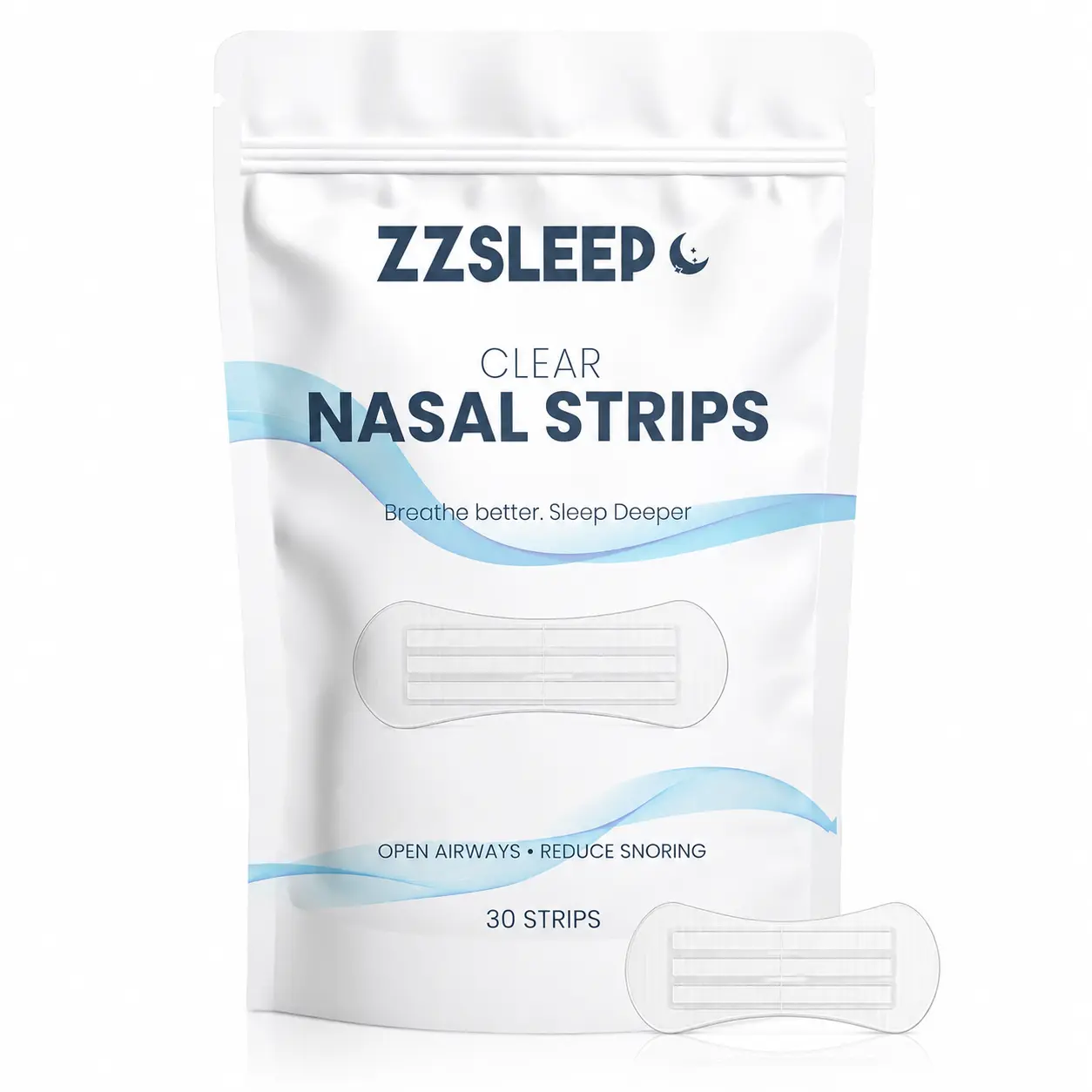 ZZSLEEP Clear Nasal Strips – (30 Strips) for Sports, Rest & Recovery, Nasal Congestion Relief Strips ZZSLEEP Clear Nasal Strips – (30 Strips) for Sports, Rest & Recovery, Nasal Congestion Relief Strips