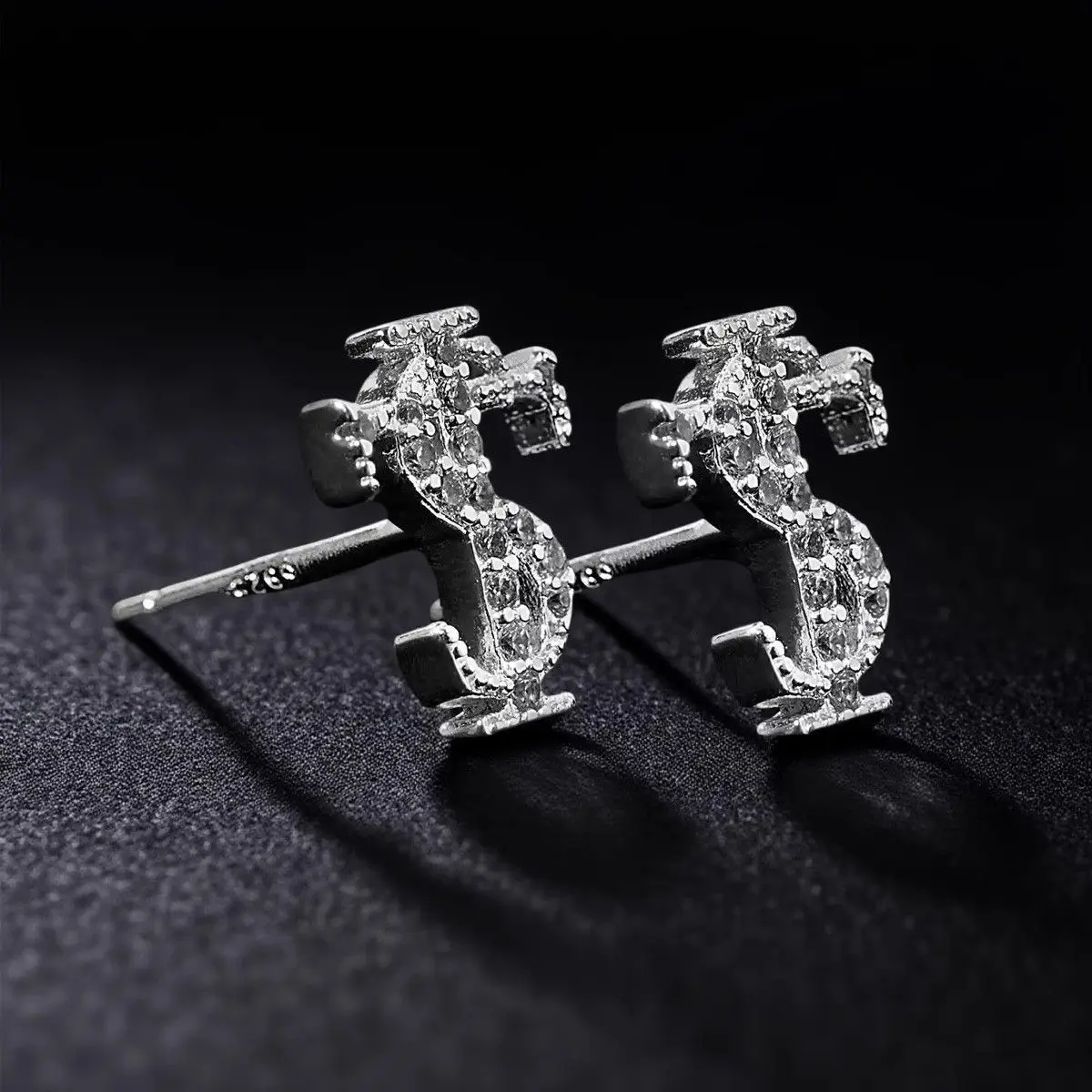 2026 Matching Rhinestone Stud Earrings Set - Unisex Electroplated Metal Alloy Iced Out Hip Hop Streetwear Fashion Jewelry, Men's Earrings, Accessories for Women