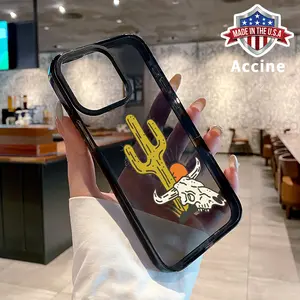 Sunset Desert Totem Case for iPhone 16 15 14 Pro Max 13 12 11 Plus Anti-Yellowing Shockproof Lightweight Transparent soft Cover