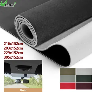 New 2026 Uxcell Suede Headliner Fabric 203/216/229/305x152cm for Car Truck RV SUV Interior Trim Protect Aging Broken Faded car decoration accessoriess