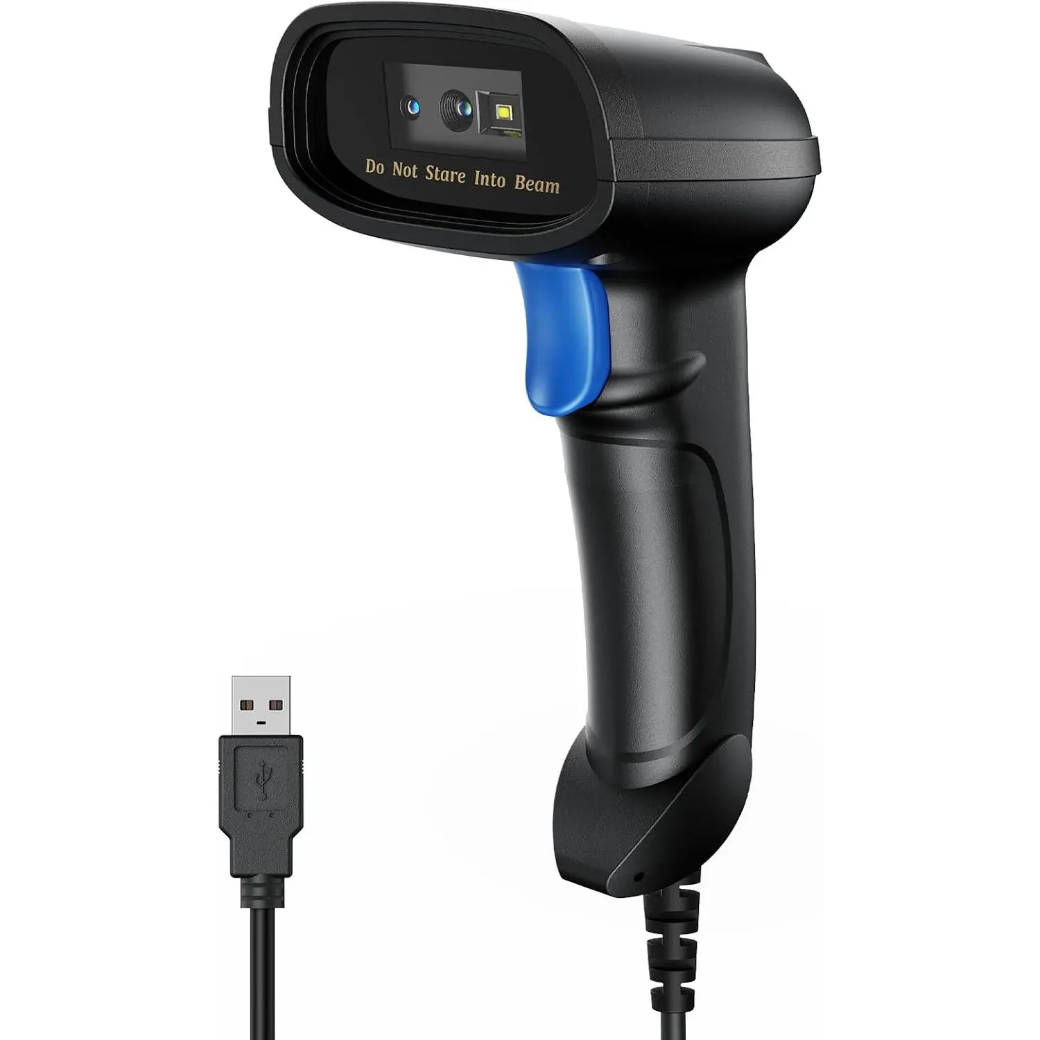 1D&2D USB Barcode Scanner, Wired QR Code Scanner PDF417 Data Matrix Bar Code Reader with Long USB Cable for POS Mobile Payment, Convenience Store, Supermarket, Warehouse (TM-10C)