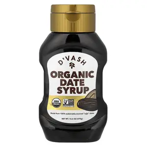 D'vash Organics Organic Date Syrup, 16.6 oz (470 g)