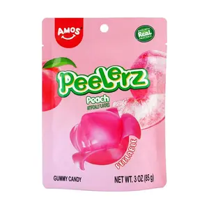 Amos Sweets Peach Flavored Gummy Candy, 85g - Soft, Fruity, and Delicious Snack