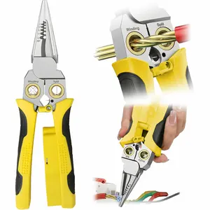 DODKKK 8 in 1 Wire Stripping Pliers with Voltage Tester, Multi-function Wire Stripper Electrician's Pliers, Electric Wire Stripping Tool, Electrician Repair Tool home appliance