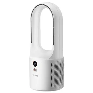 VEVOR Desk Fan Bladeless, 12.99 Inch Kids - Friendly Personal Portable Desk Fan, 6 - Speed USB Quiet Cooling Small Tower Fan with Button Control, Blows Cold Air for Office, Home (Plug to Use, No Battery)VEVOR Super Brand Day