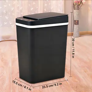 【1M+ Sold!】 Black Automatic Touchless Trash Can, Requires 2 AA batteries (not provided) 【1M+ Sold!】 Black Automatic Touchless Trash Can, Requires 2 AA batteries (not provided)