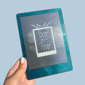 Teal Glitter Kindle Skin- Glittery Teal Kindle Decal, Kindle Paperwhite Glitter Skin, Blue Kindle Skin, Sparkly Blue Kindle Decal