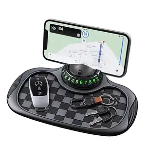 Non-Slip Car Dashboard Mat with Rotatable Phone Holder, Heat-Resistant Silicone, Large Storage Space, Modern Vehicle Accessory, Car Interior Accessories, Anti Slip Pad for Car Dashboard