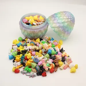 100pcs/20pcs 3D Printed Colorful Animals + Eggs, Unique Animal Decorations, Room Decoration, Garden Ornaments, Aquarium Accessories