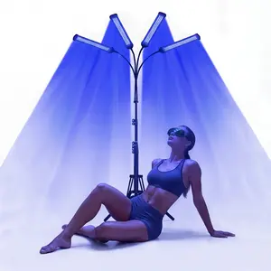 Jitesy Tanning Lamp 3.0 60W 460nm Home Use Device with 432 LEDs Portable Foldable Stand for Face & Body Adjustable Triangle Stand Timer Control Best Gift