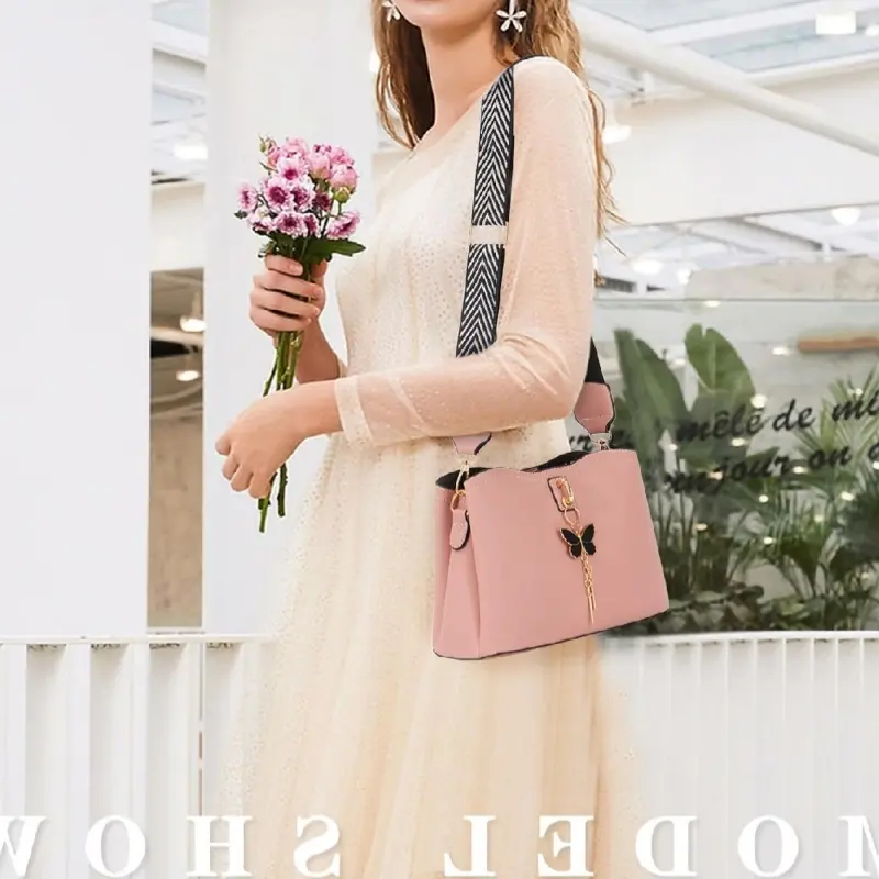 Roomy Bucket Crossbody Purse with Adjustable Strap, Multi-Compartment Shoulder Bag for Daily Organization