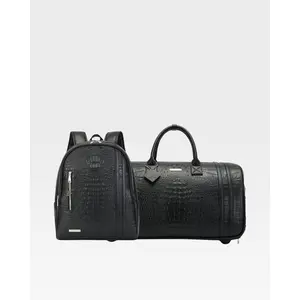 Statement Traveler Rolling Duffle Set in Black V2