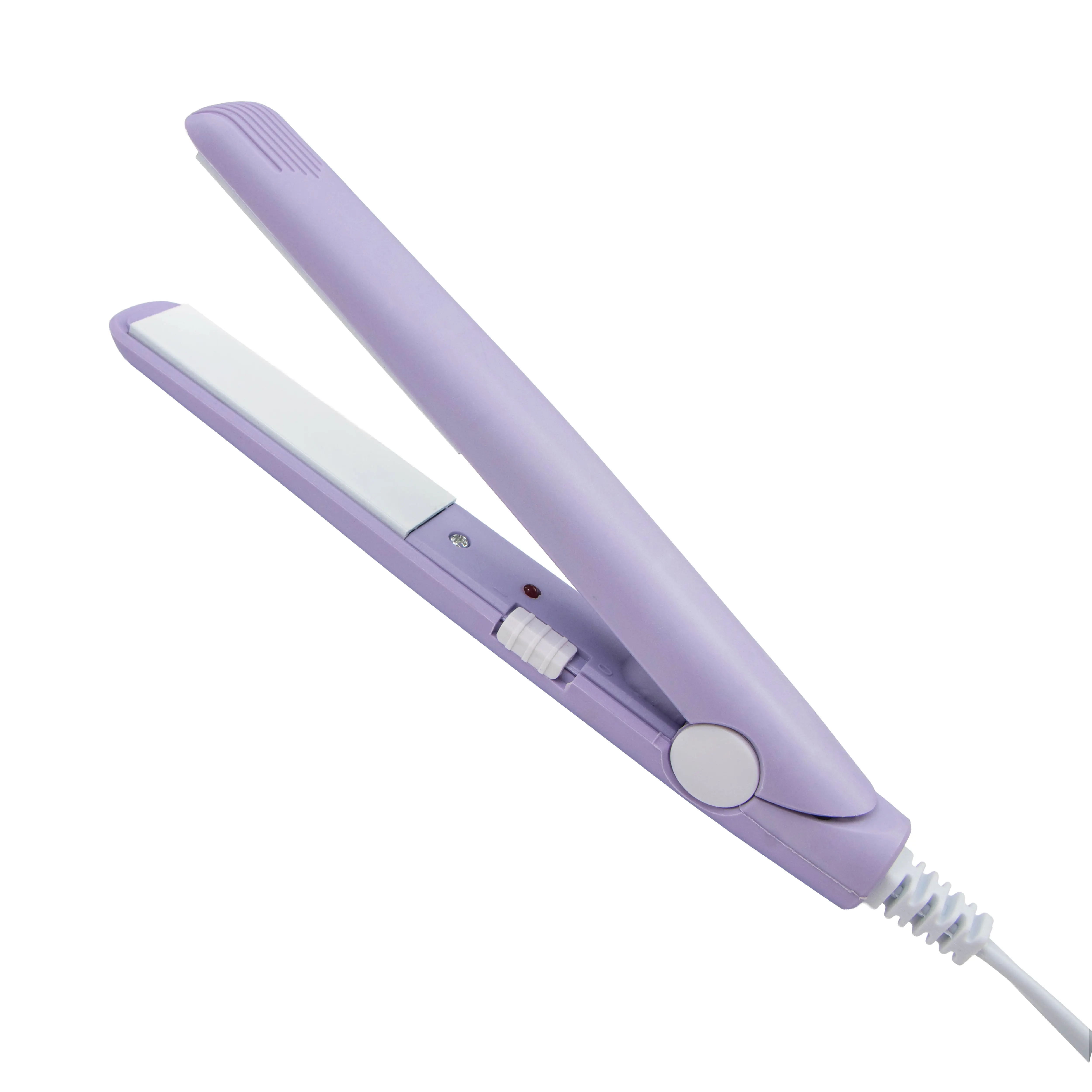 Mini Ceramic Flat Iron and Curler Mini Hair Iron 2 in 1 Straightener and Curling Iron Portable Ceramic-Treated Barrel for Short Hair Home or Salon Black US Type