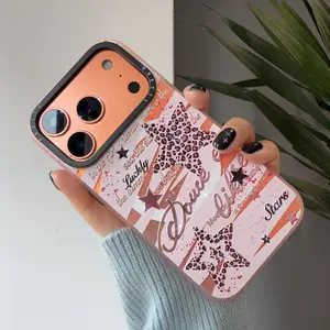 Labzone Leopard Pentagram Print Magnetic Phone Case for iPhone 17 16 15 14 13 Pro Max Protective Cover with MagSafe Girl's Compatibility Stylish & Secure Fit