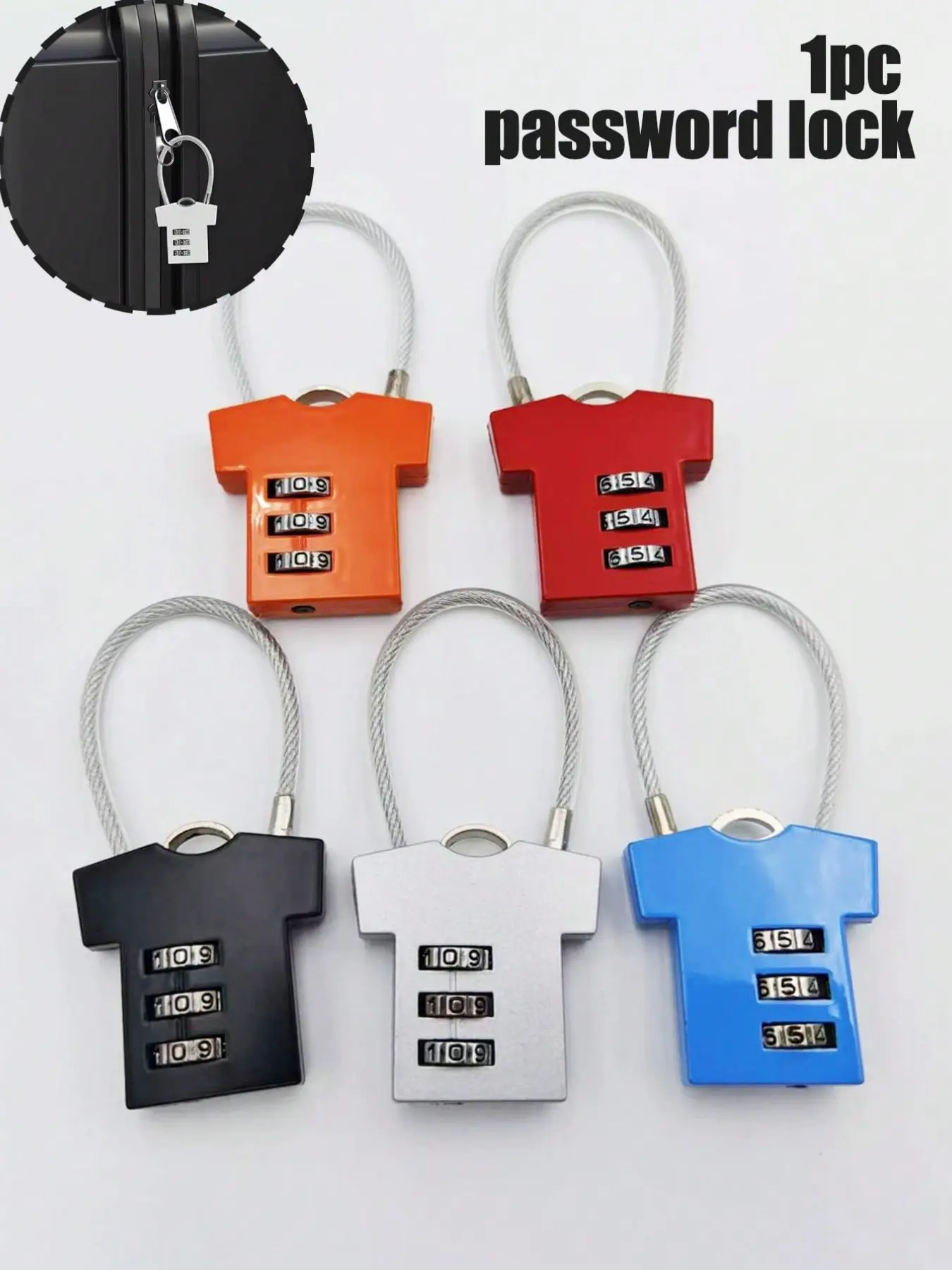 Luggage Combination Lock with Adjustable Dial 0-9, Durable Travel Padlock for Suitcases Backpacks, Security for Travel and Outdoor Adventures, Versatile Portable Travel Accessory, Traveling Essentials