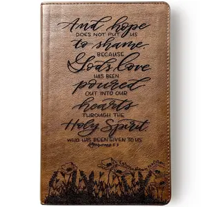 Personalized ESV Concise Study Bible - Brown - And Hope Does Not Put Us to Shame - Hand Lettered and Engraved