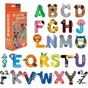 Cartoon Animal Magnetic Letters, Creative Alphabet Magnet, Educational Refrigerator Magnet for Kids, Alphabet Fridge Magnets, Language Toys
