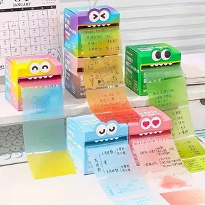 1 pc/105 Sheets Fun Sticky Notes Blueberry Dopamine Colorful Sticky Notes Pull-Out Sticky Notes Bead Transparent Notes Reminder Notecard Set