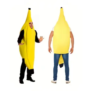Banana Costume Set for Fun Festive Photo Props, Unisex Banana for Party Role-Playing School Office Home Use