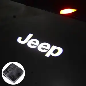 2PCS New Universal Door Welcome Lights LEDLogo Projector For Jeep LOGO Welcome LampAuto Accessories Decor