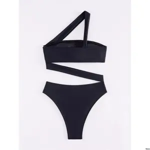 - Women sOne PieceSwimsuit SexyMonokiniWithOneShoulderDesignAndPlainSummer