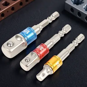 3-Size 1/4-3/8-1/2 Inch Heavy-Duty Alloy Steel Impact Sockets Set Impact Socket Adapter Set Socket Combination Tool - Quick-Change Drill & Impact Driver Converter for Professional Auto Repair Tools