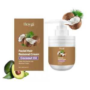 Coconut Oil Hair Removal Cream -100g, a fast, gentle, and painless full body hair removal product. Plant extracts provide a smoother appearance and a soothing formula containing natural coconut oil, suitable for the face, arms, and legs